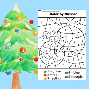 Christmas Baubles Colour by Number