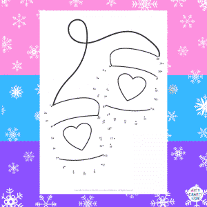 Dot-to-Dot Mittens Winter Coloring Page for Kids