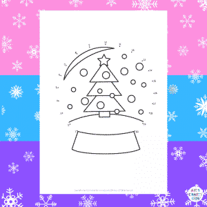 Dot-to-Dot Snowglobe Coloring Page for Kids