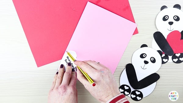 Printable Panda Heart Card | Cute, fun and easy Valentine's day craft for kids!