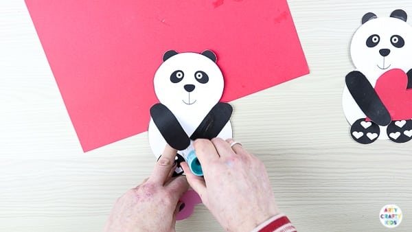 Printable Panda Heart Card | Cute, fun and easy Valentine's day craft for kids!