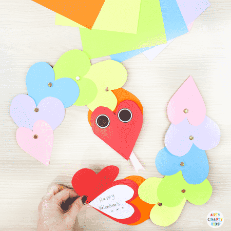 A fun Wriggly Heart Snake Craft for Kids