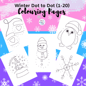 5 Dot-to-Dot Winter Coloring Pages for Kids