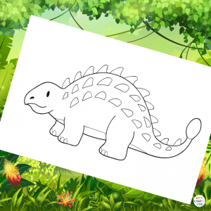 Ankylosaurus Colouring Page for Kids | Dinosaur Colouring for Kids