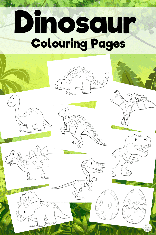 Kids Coloring Book Kit, Dinosaurs | Arteza