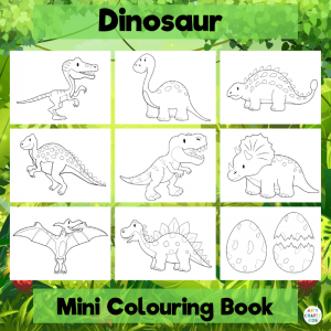 Mini Dinosaur Coloring Book for Kids