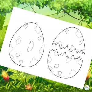 Dinosaur Egg Colouring Page