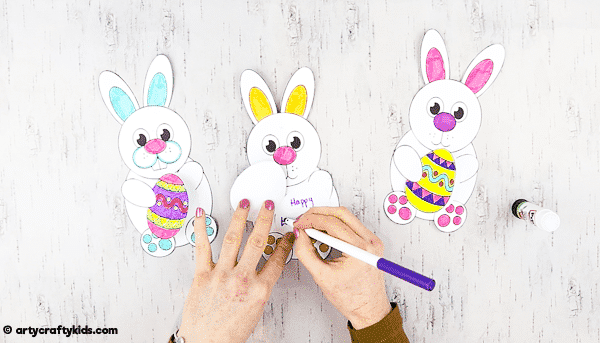 Adorable Easter bunny card for kids to make. The Easter Bunny card can be personalised with a photograph, transforming your child into an Easter bunny. A great Easter card to make for family and friends, and be created with our Easter Bunny Card Templates.