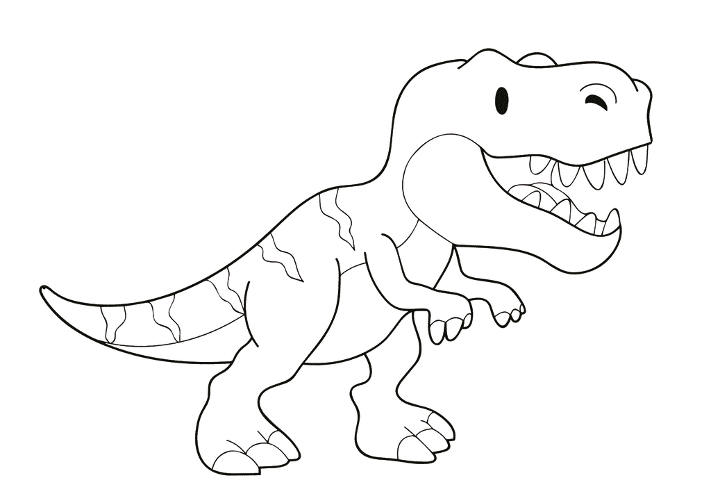 Kleurplaat T Rex