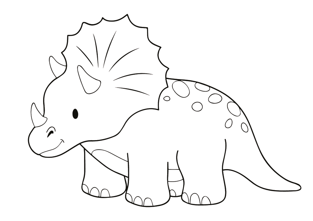 Triceratops Colouring Page | Arty Crafty Kids