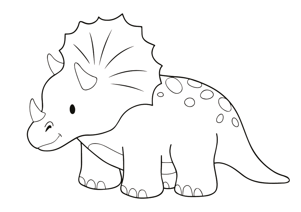 triceratops coloring page