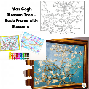 Van Gogh Blossom Tree. Basic Frame with Blossoms