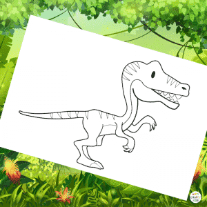 Velociraptor Coloring Page | Dinosaur Coloring Pages for Kids