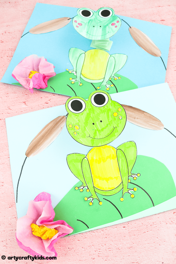 A fun, engaging and easy spring craft for kids: Bobble Head Paper Frog Craft. Incorporate this cute froggy craft into a life cycle of a frog lesson or activity or use it for a Spring display board at school. Download the drop template to get started!