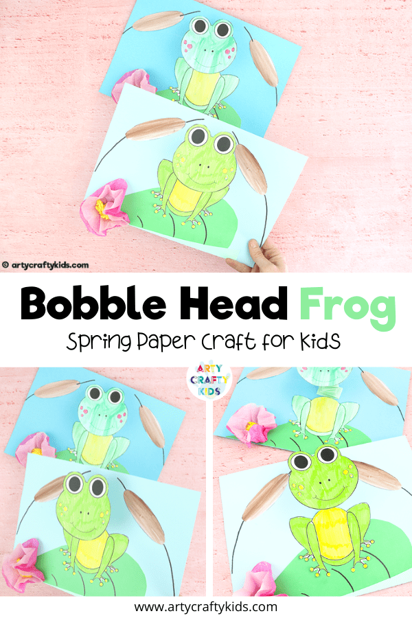 A fun, engaging and easy spring craft for kids: Bobble Head Paper Frog Craft. Incorporate this cute froggy craft into a life cycle of a frog lesson or activity or use it for a Spring display board at school. Download the drop template to get started!