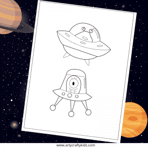 Alien Coloring Page for Kids