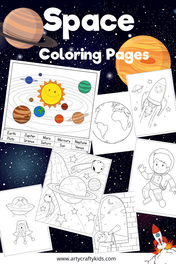 Solar System Activity Page for Kids - Learn the planets of the solar system with this Space Coloring Pages bundle; start with a fun planet labelling activity to coloring astronauts, space rockets and aliens!