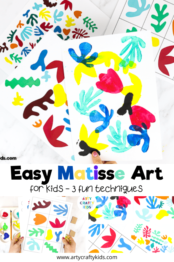Easy Matisse Art Project for Kids: The project can be adapted or extended to suit children of all ages (and any adults needing an outlet for some self-expression!) and helps them to explore colour and shape in a really fun, free and spontaneous way.