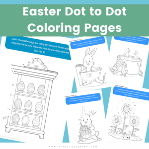 Easter Dot to Dot Colouring Pages