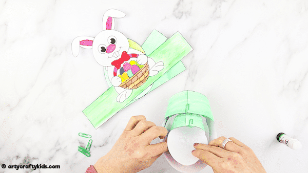 Printable Easter Paper Toy for kids to color and assemble. A combined activity of craft and play; children can use the toys within an Easter egg hunt, maths games and Easter imaginative play.