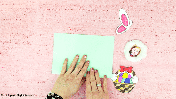Make an adorable Easter Bunny Photo Card with the kids the Easter. A cute, fun and easy Easter craft kids will love.