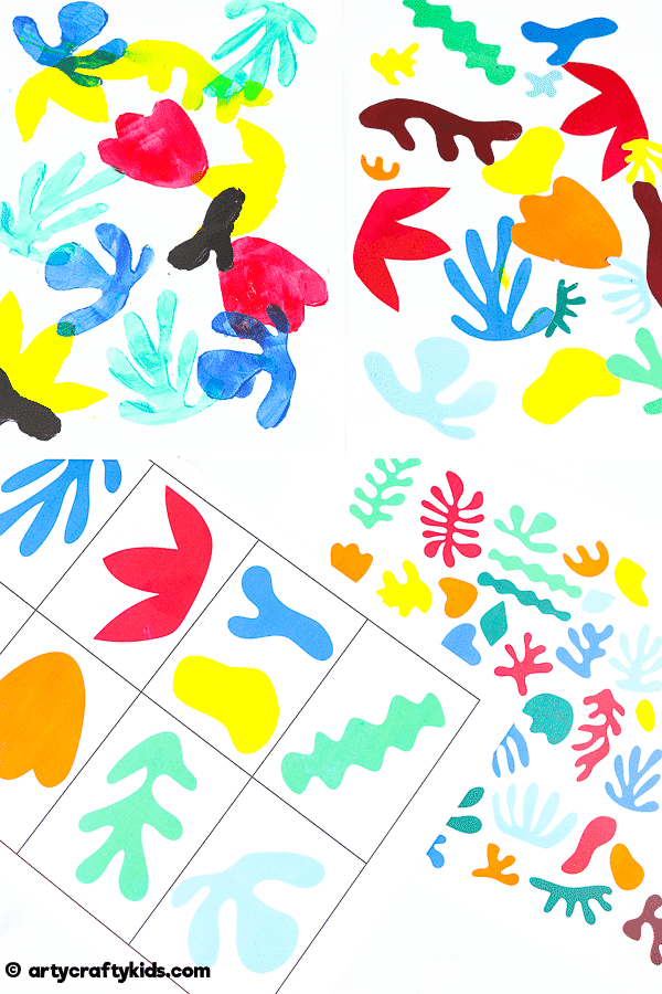 Easy Matisse Art Project for Kids: The project can be adapted or extended to suit children of all ages (and any adults needing an outlet for some self-expression!) and helps them to explore colour and shape in a really fun, free and spontaneous way.