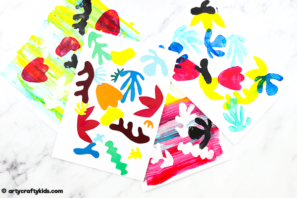 Easy Matisse Art Project for Kids: The project can be adapted or extended to suit children of all ages (and any adults needing an outlet for some self-expression!) and helps them to explore colour and shape in a really fun, free and spontaneous way.