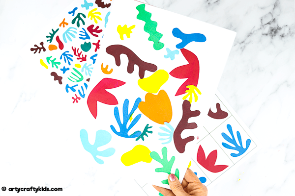 Easy Matisse Art Project for Kids: The project can be adapted or extended to suit children of all ages (and any adults needing an outlet for some self-expression!) and helps them to explore colour and shape in a really fun, free and spontaneous way.