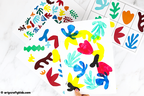 Easy Matisse Art Project for Kids: The project can be adapted or extended to suit children of all ages (and any adults needing an outlet for some self-expression!) and helps them to explore colour and shape in a really fun, free and spontaneous way.