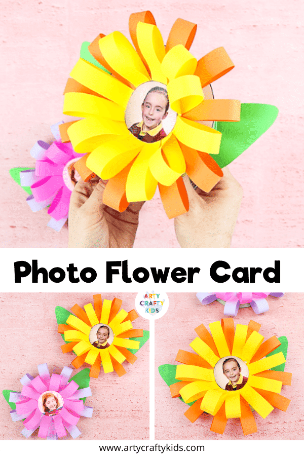 Mother's Day Photo Flower Card for Kids to Make; a special keepsake craft for Mother's Day, personalised with a gorgeous photo of your child.