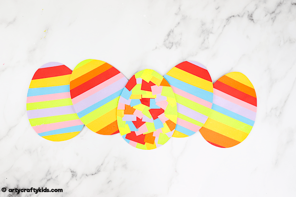 This easy rainbow Easter egg craft is perfect for keeping toddlers and preschoolers busy this Easter. Download the free Easter egg template to get started.