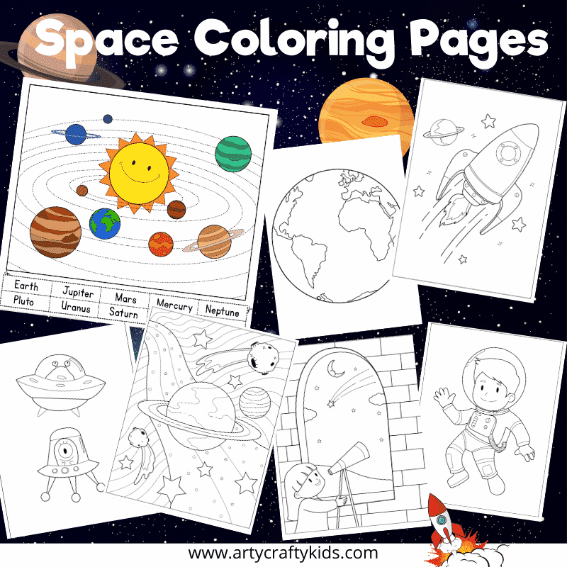 Space Coloring Pages for Kids