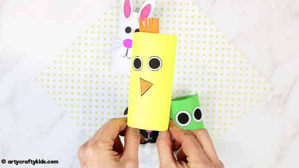 How to Make a Paper Roll Chick  - A fun and super easy spring craft for kids.