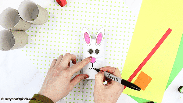 How to Make a Paper Roll Bunny  - A fun and super easy spring craft for kids.