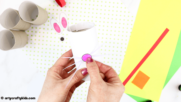 How to Make a Paper Roll Bunny  - A fun and super easy spring craft for kids.