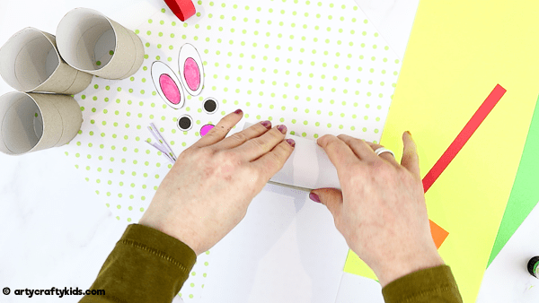 How to Make a Paper Roll Bunny  - A fun and super easy spring craft for kids.