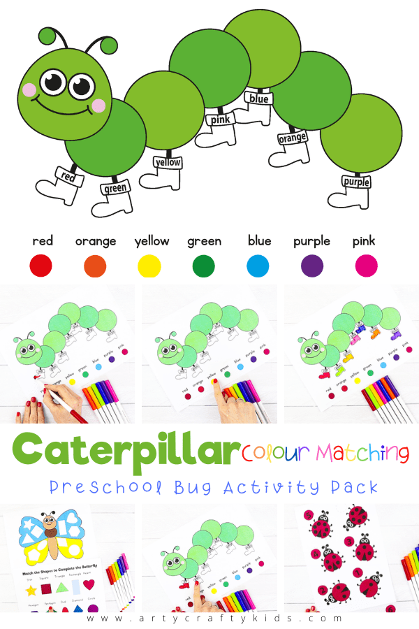 Bugs Preschool Activity Book:  we've put together a fabulous mini activity book for pre-schoolers, including three different activity pages to help them explore numbers, shapes and colors, plus two bonus coloring pages!
