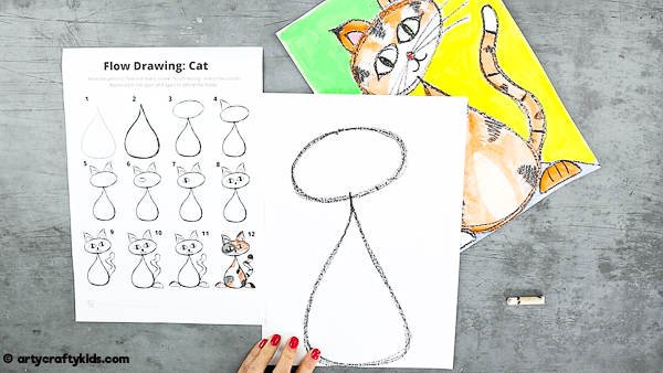 How to Draw a Cat Step by Step - EasyLineDrawing