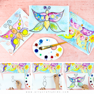 Flow Drawing for Kids: How to Draw a Butterfly - Mindfulness in Art for Kids