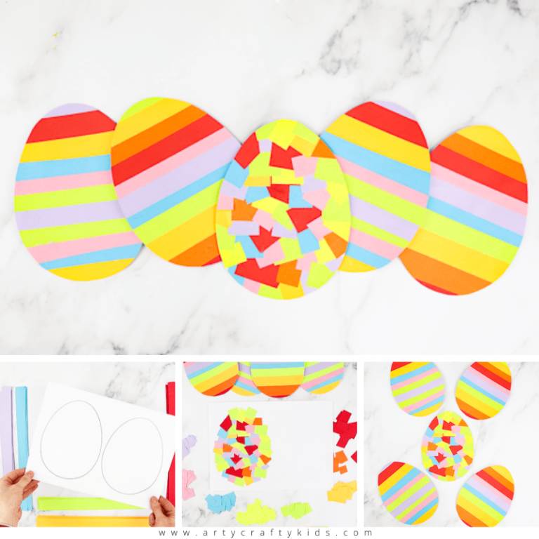 Easy Rainbow Easter Egg Craft for Toddlers and Preschoolers