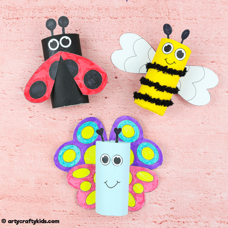 Toilet Paper Roll Bugs - Easy Kids Craft - Arty Crafty Kids