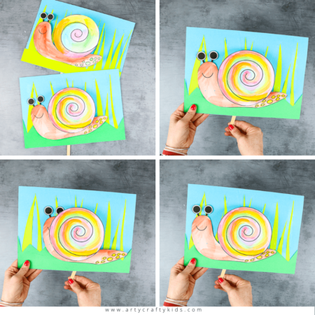 Peek-a-boo Snail Craft for Kids