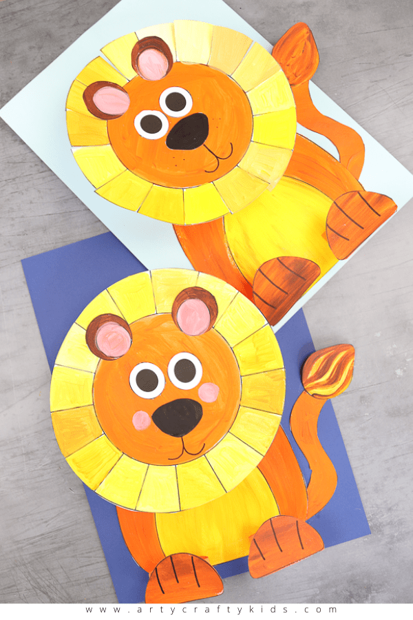 3D Paper Lion Craft - Arty Crafty Kids