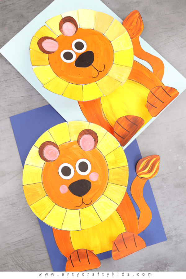 Looking for an easy animal craft to try with the kids? take a look at this super easy and fun 3D Paper Lion Craft.