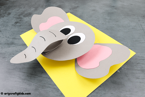 The 3D paper Elephant Craft is complete!