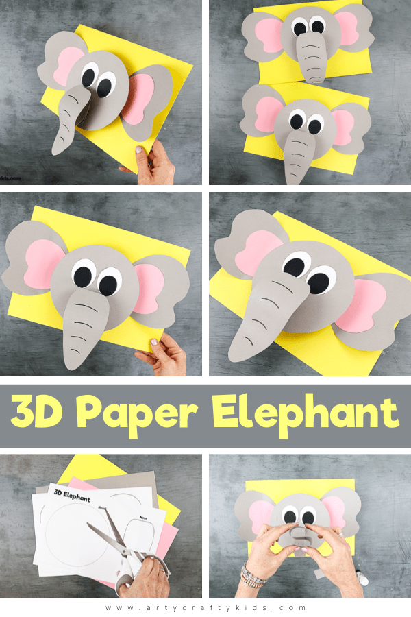 Play with shapes and lifts to create a 3D Paper Elephant craft with the kids this Summer. A super fun animal craft for kids who love elephants! 

Our elephant paper craft is perfect for pre-schoolers and school early years to help them play with shape and depth, and to strengthen fine motor skills.