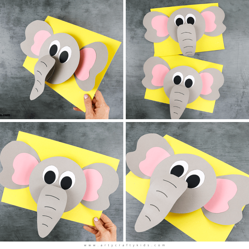 3D Paper Elephant Craft - Arty Crafty Kids