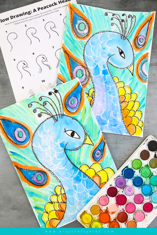 peacock drawings