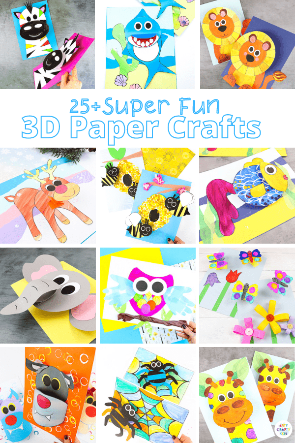 Explore our collection of fun and interactive 3D Paper Crafts for kids; featuring paper crafts From Spring to Halloween to Christmas; from land animals to sea animals to bugs, we have a 3D paper craft to keep your children busy all year round.