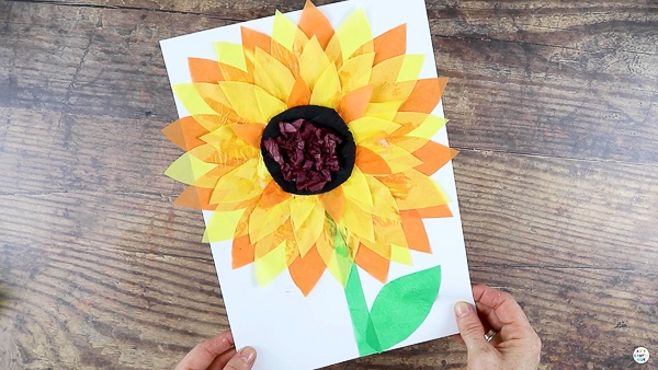 The Easy Tissue Paper Sunflower Craft is Complete! 

Looking for a fun Summer craft to try with your children? check out this glorious and easy sunflower craft for kids!